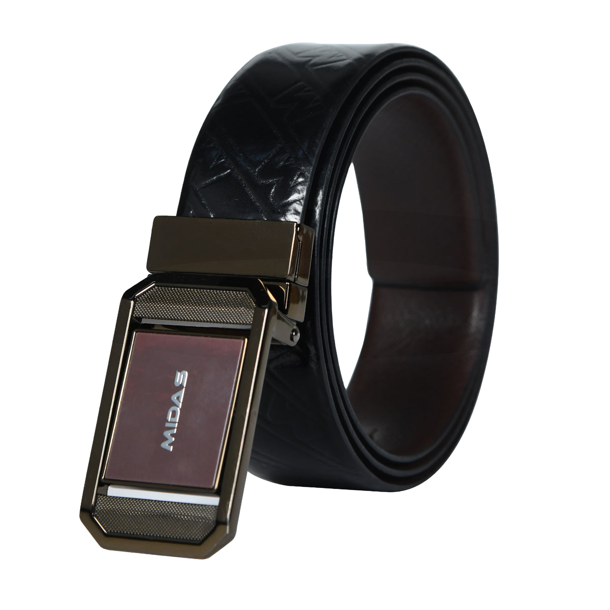 Premium Spanish Leather Reversible Belt with Rotating Buckle