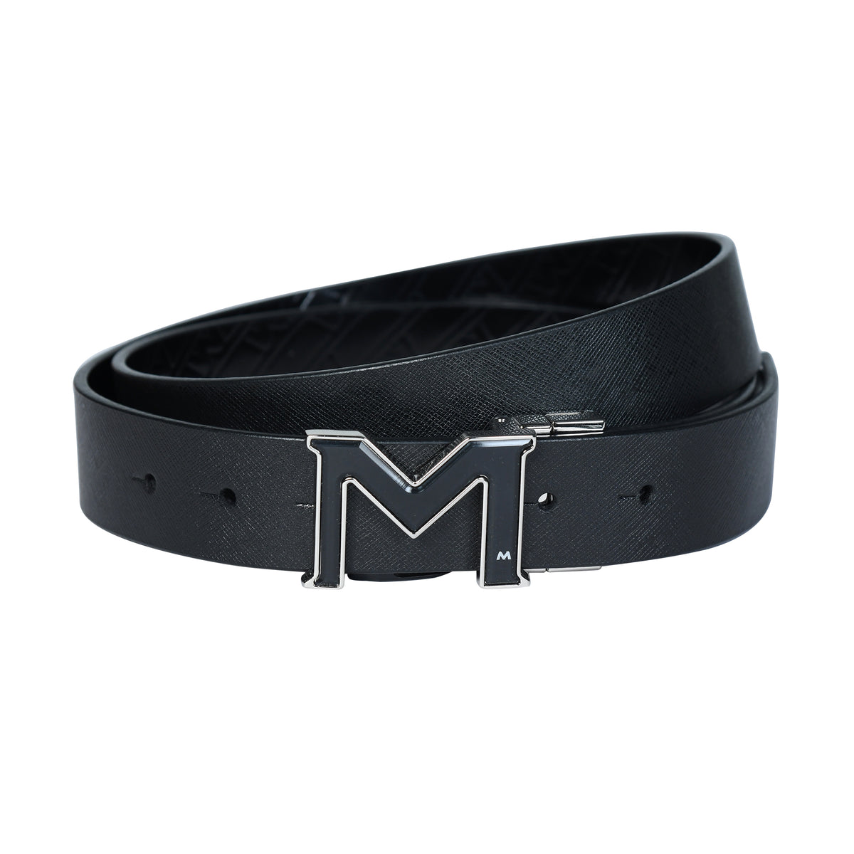 Premium Spanish Leather Belt for Men – Reversible Black & Brown - Black & Black