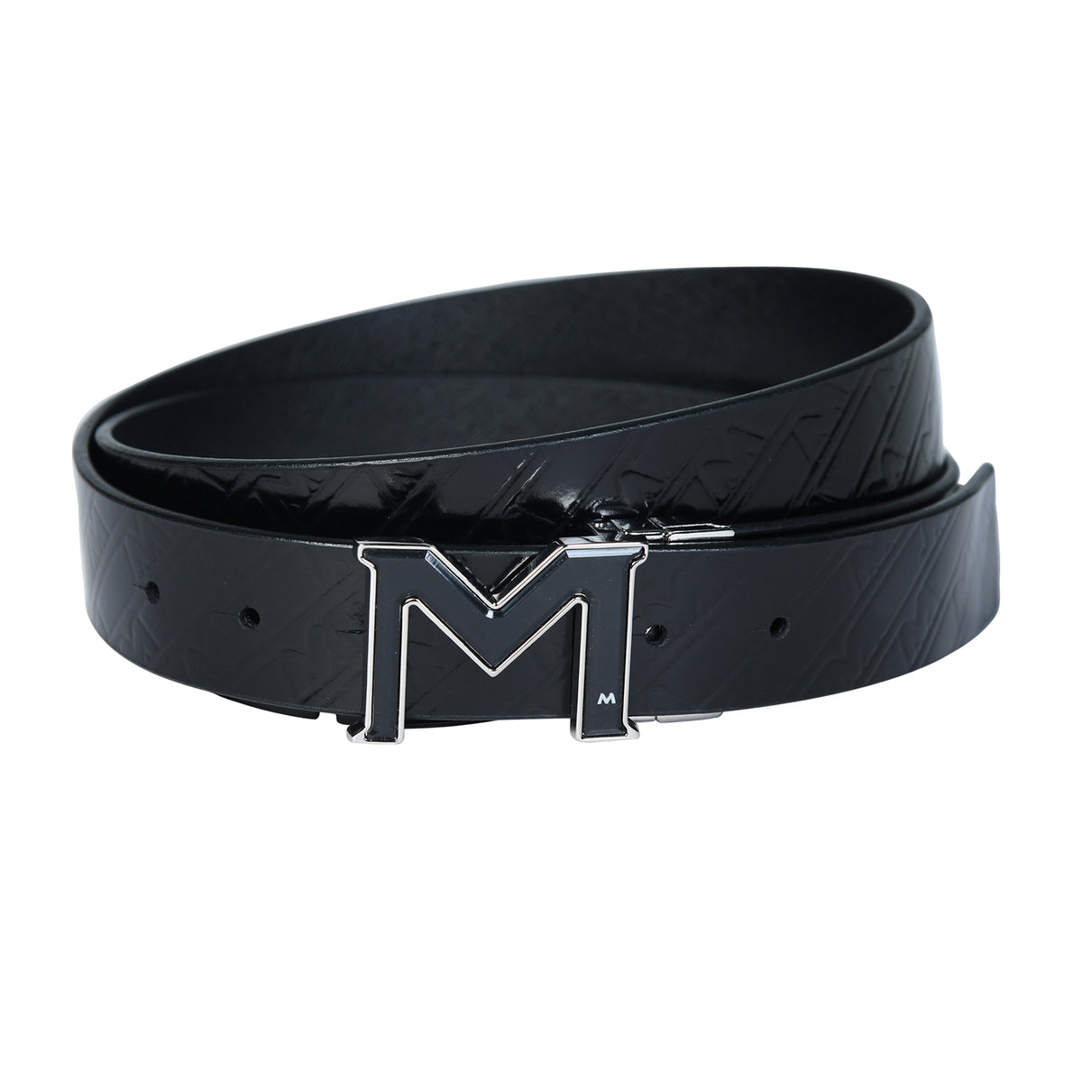 Premium Spanish Leather Belt for Men – Reversible Black & Brown - Black & Black