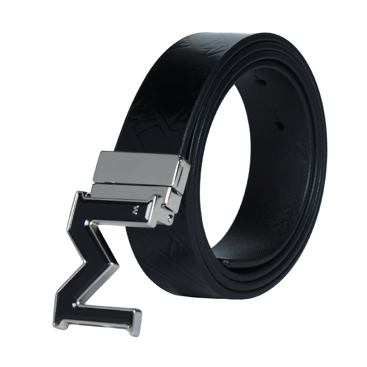 Premium Spanish Leather Belt for Men – Reversible Black & Brown - Black & Black