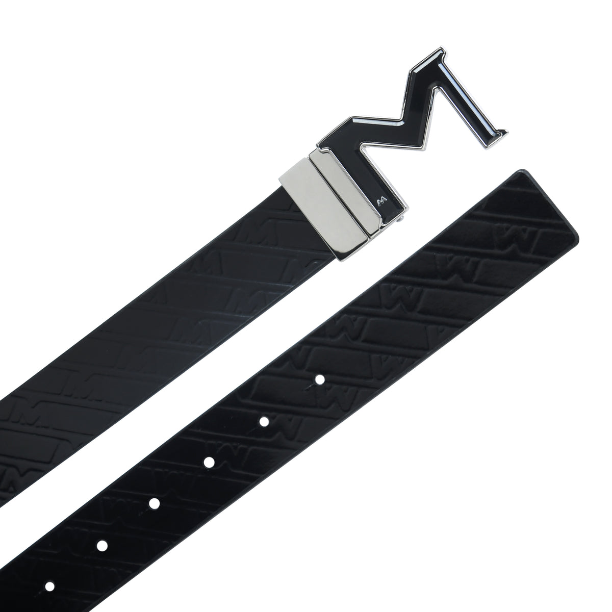 Premium Spanish Leather Belt for Men – Reversible Black & Brown - Black & Black