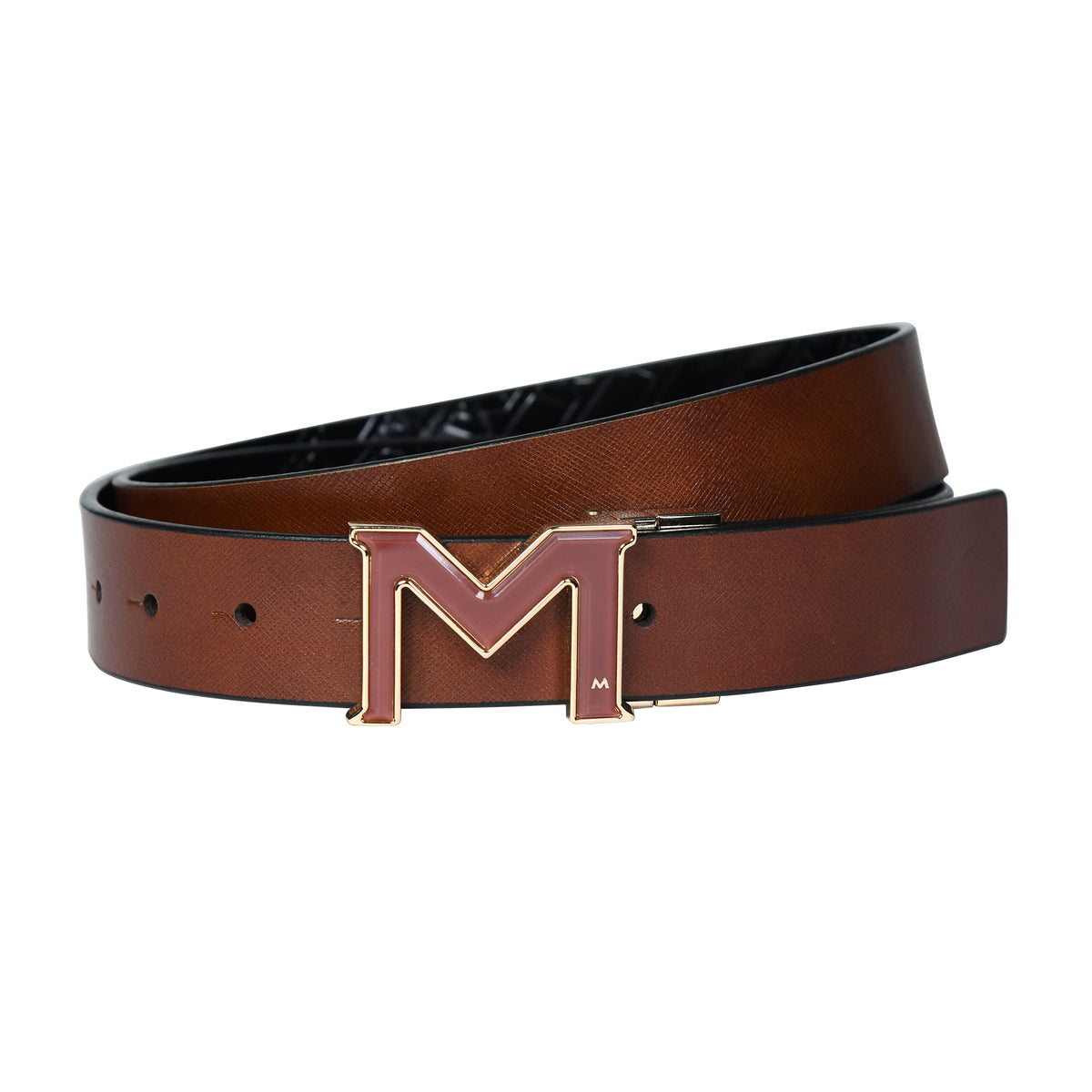 Premium Spanish Leather Belt for Men – Reversible Black & Brown - Black & Black