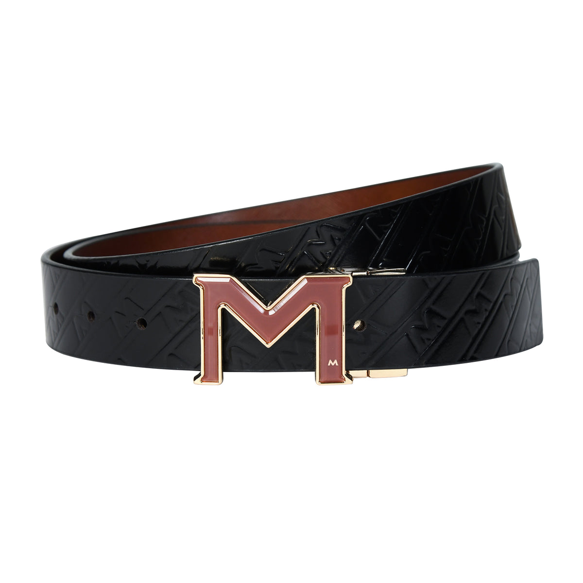 Premium Spanish Leather Belt for Men – Reversible Black & Brown - Black & Black