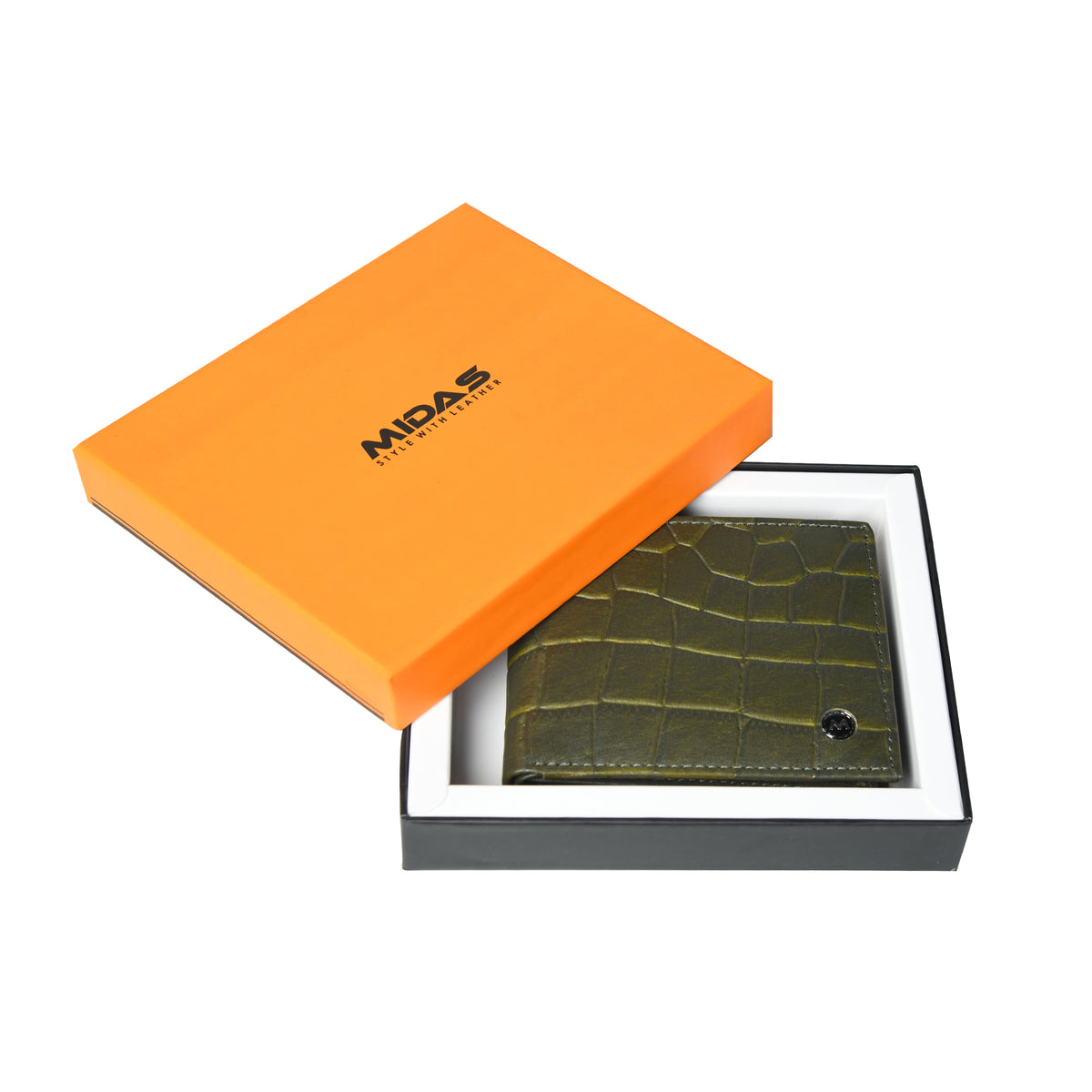 Men Crocodile Texture Leather Wallet