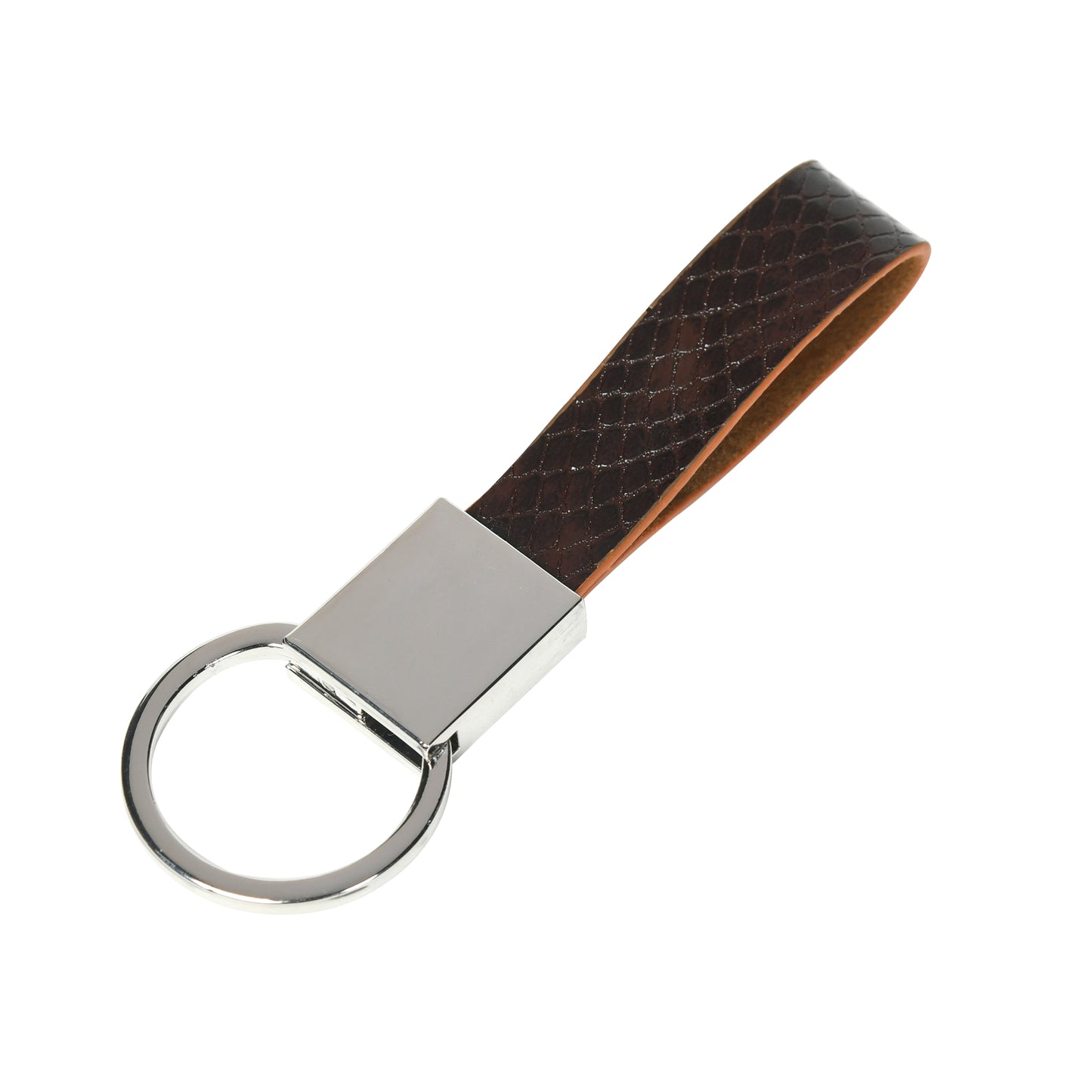 Premium Leather Key Ring Snake Pattern Design