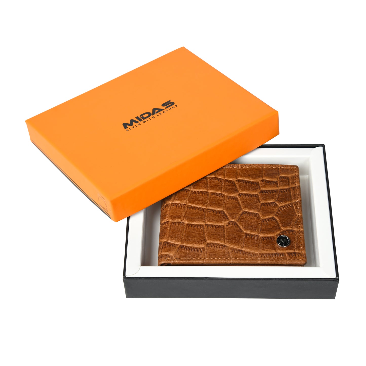 Men Crocodile Texture Leather Wallet