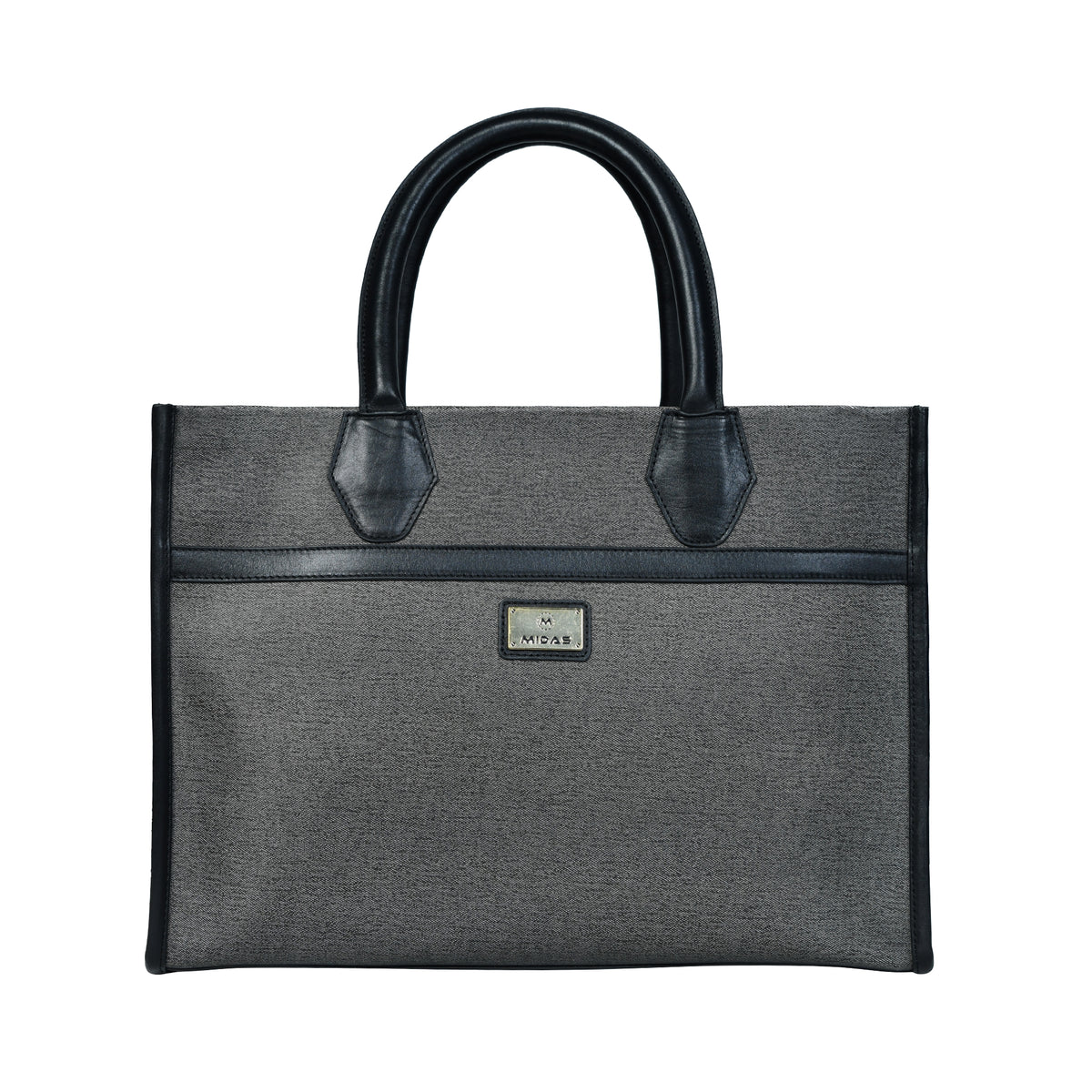 Textured Grey Women’s Leather Tote Bag