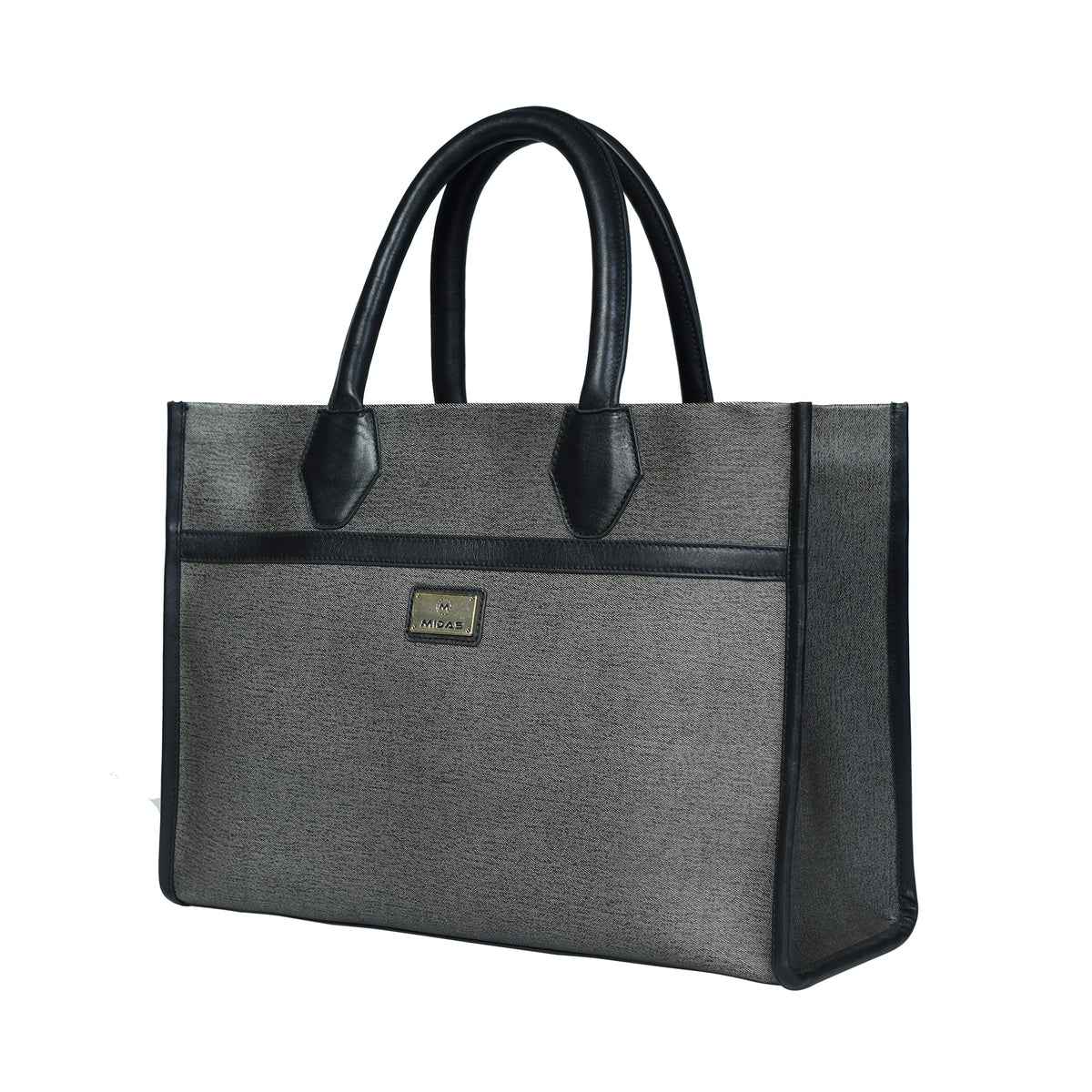 Textured Grey Women’s Leather Tote Bag