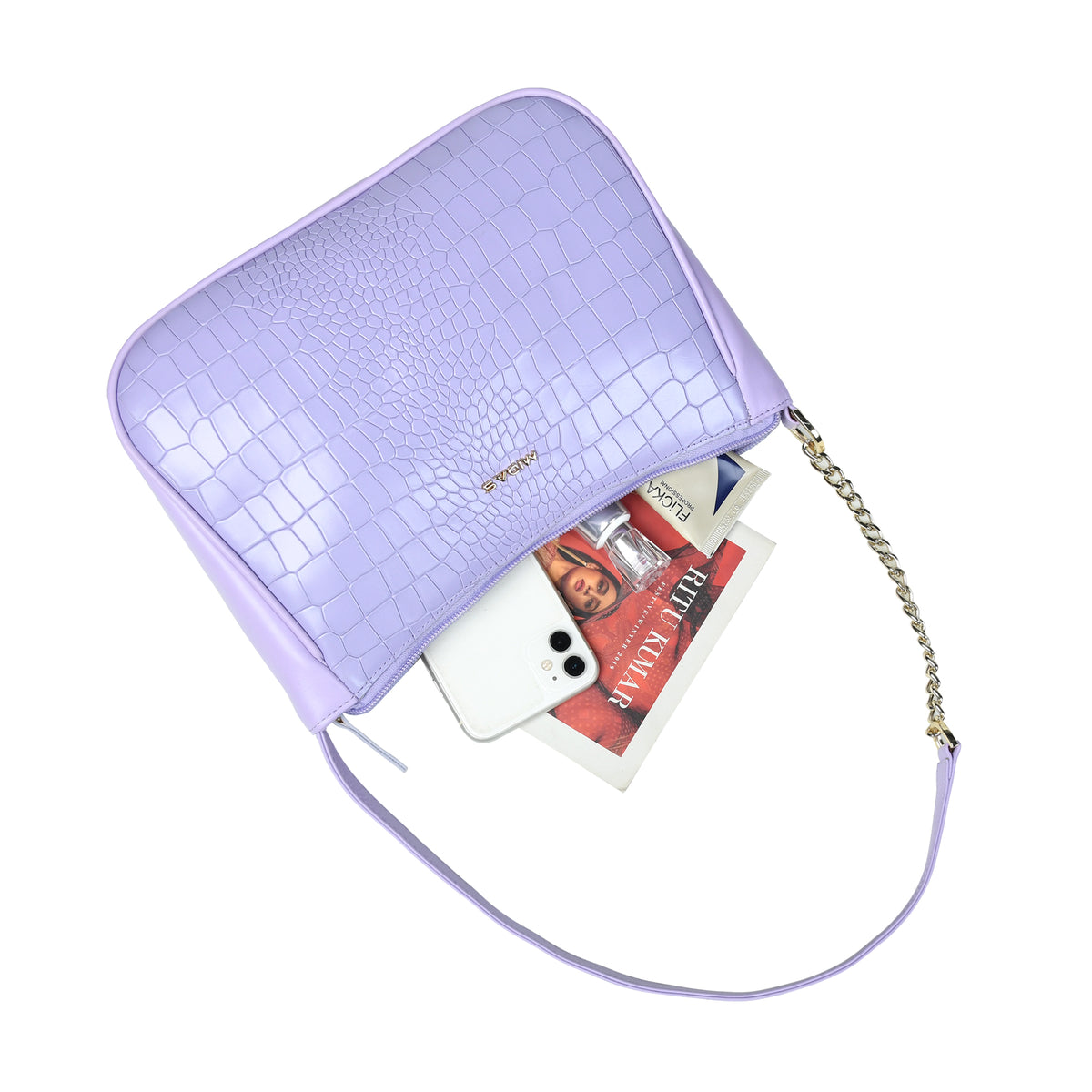 Premium Croco Texture Leather Women’s Handbag